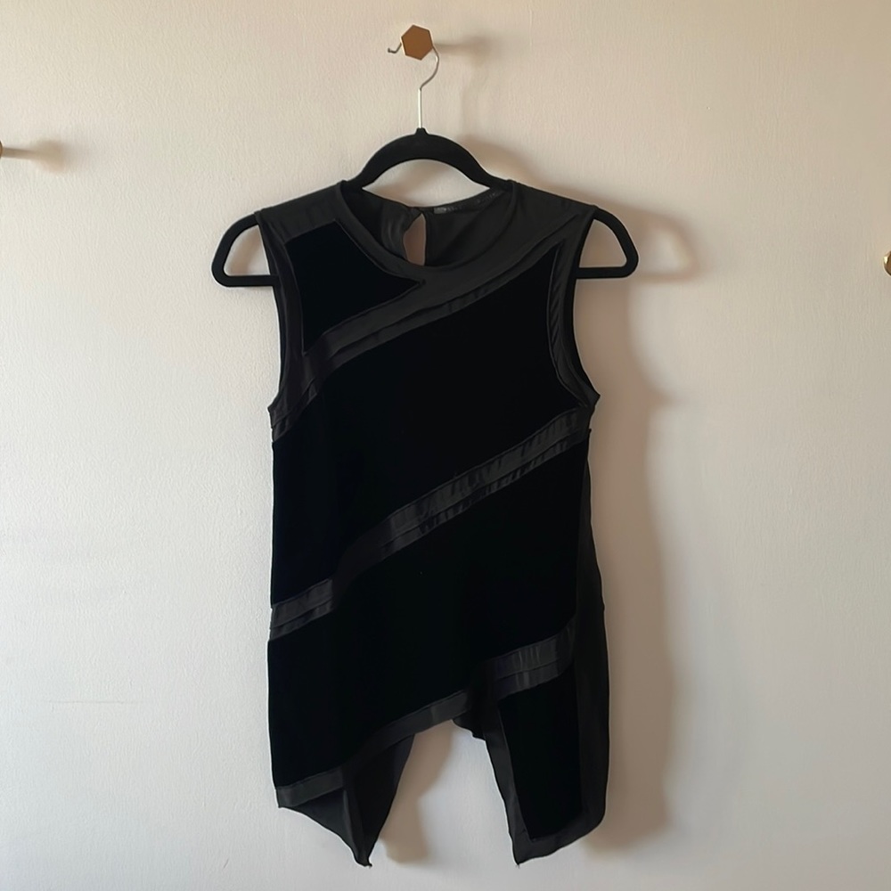 Black Silk and Velvet Blouse from Proenza Schouler